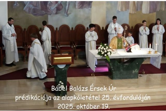 Dr. Bábel Balázs érsek úr prédikációja a búcsún